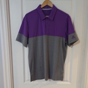 Adidas Men's Purple and Gray Shirt